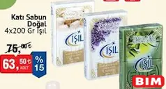 IŞIL KATI SABUN DOĞAL 4X200 GR IŞIL KATI SABUN DOĞAL 4X200 GR